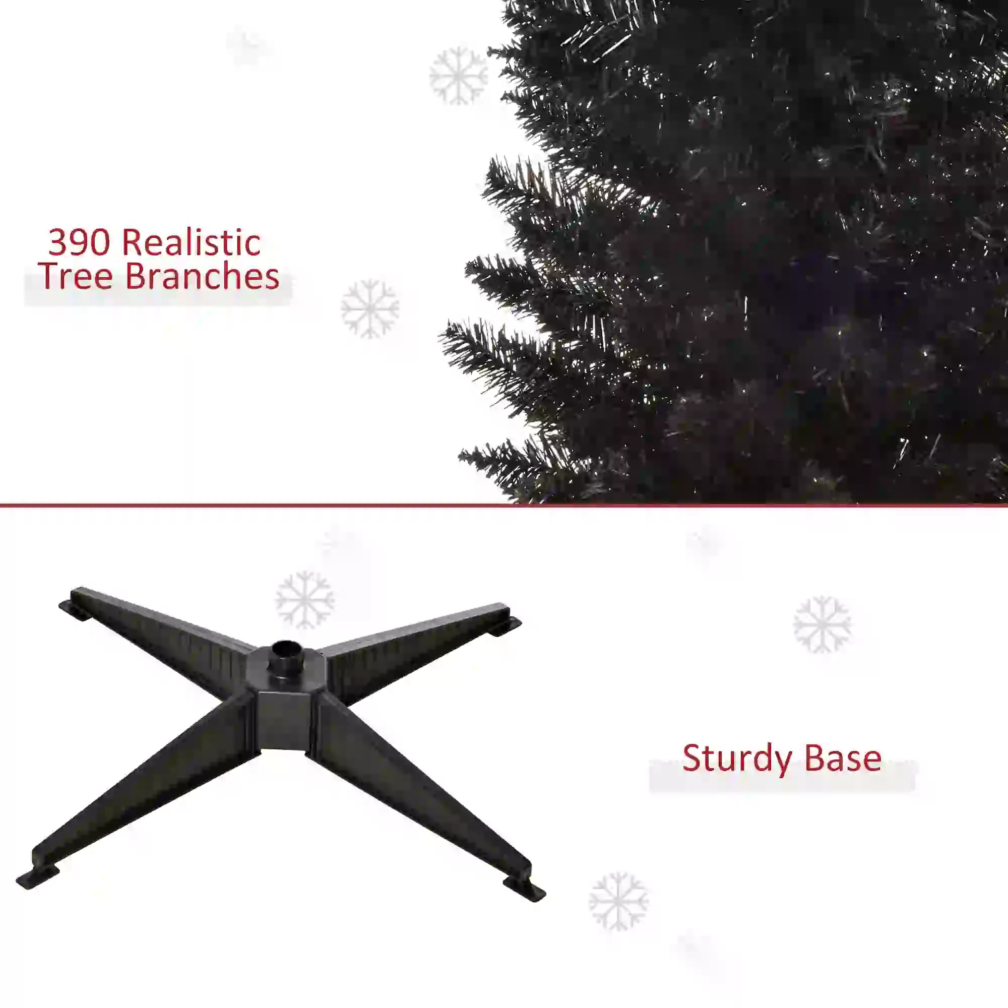 6 Pencil Slim Artificial Christmas Tree, Realistic Branches, Sturdy Metal Stand, Black Pencil Christmas Trees at Gallery Canada