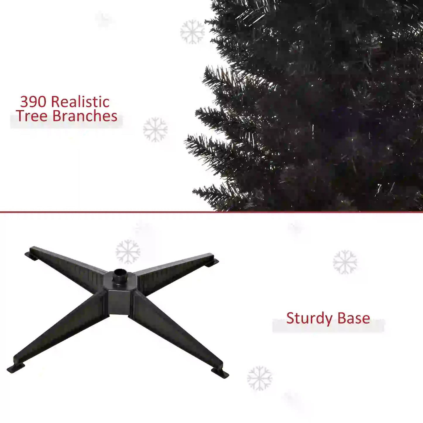6 Pencil Slim Artificial Christmas Tree, Realistic Branches, Sturdy Metal Stand, Black Pencil Christmas Trees at Gallery Canada