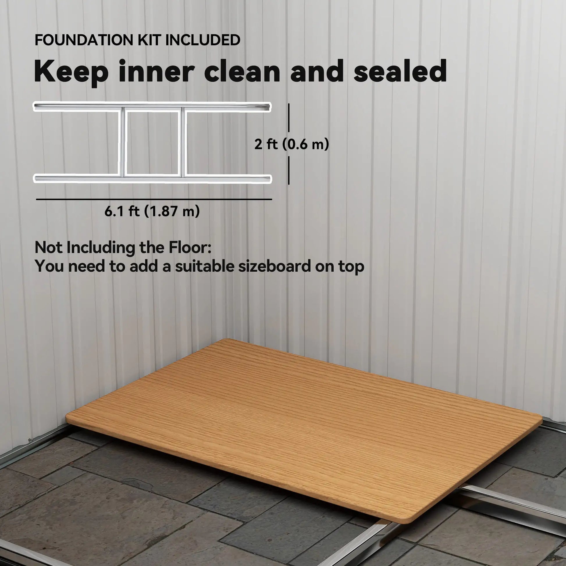 7'x4' Metal Patio Storage Shed, Garden Tool Utility, Light Green Sheds at Gallery Canada