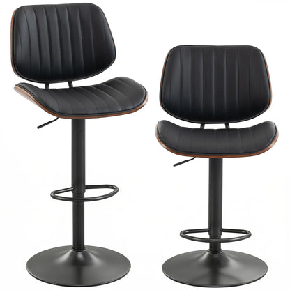 Swivel Bar Stools Set of 2, Counter Height, Adjustable, Black Bar Stools at Gallery Canada