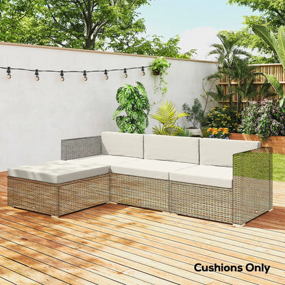 Water-Repellent Patio Loveseat Cushion, 23.6" x23.6", Cream Patio Chair Cushions at Gallery Canada