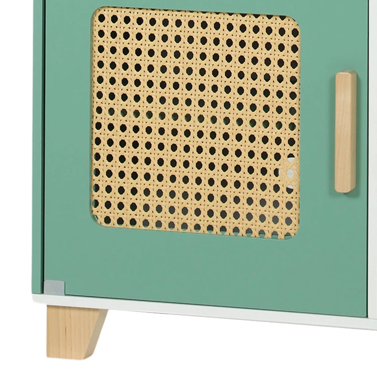 Wooden Play Kitchen Set, 19PCs, Ages 3-6, Green