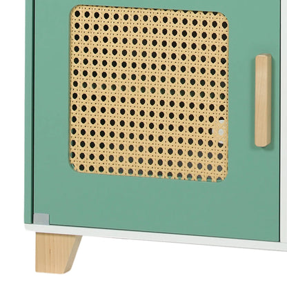 Wooden Play Kitchen Set, 19PCs, Ages 3-6, Green