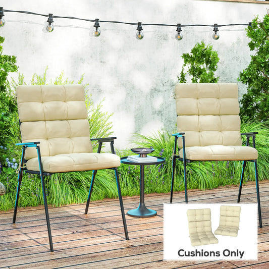 2-Piece Back Seat Cushion Set, Outdoor Patio Chair, Button Tufted, Beige Patio Chair Cushions Beige at Gallery Canada