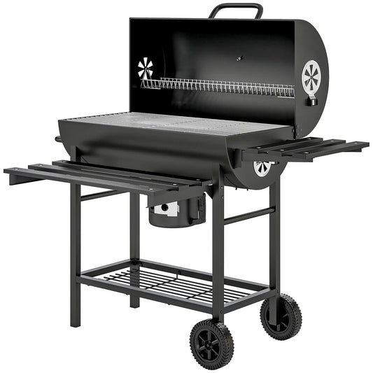 29 Inch Charcoal BBQ Grill With Foldable Table, Black Charcoal BBQ Grils Black at Gallery Canada