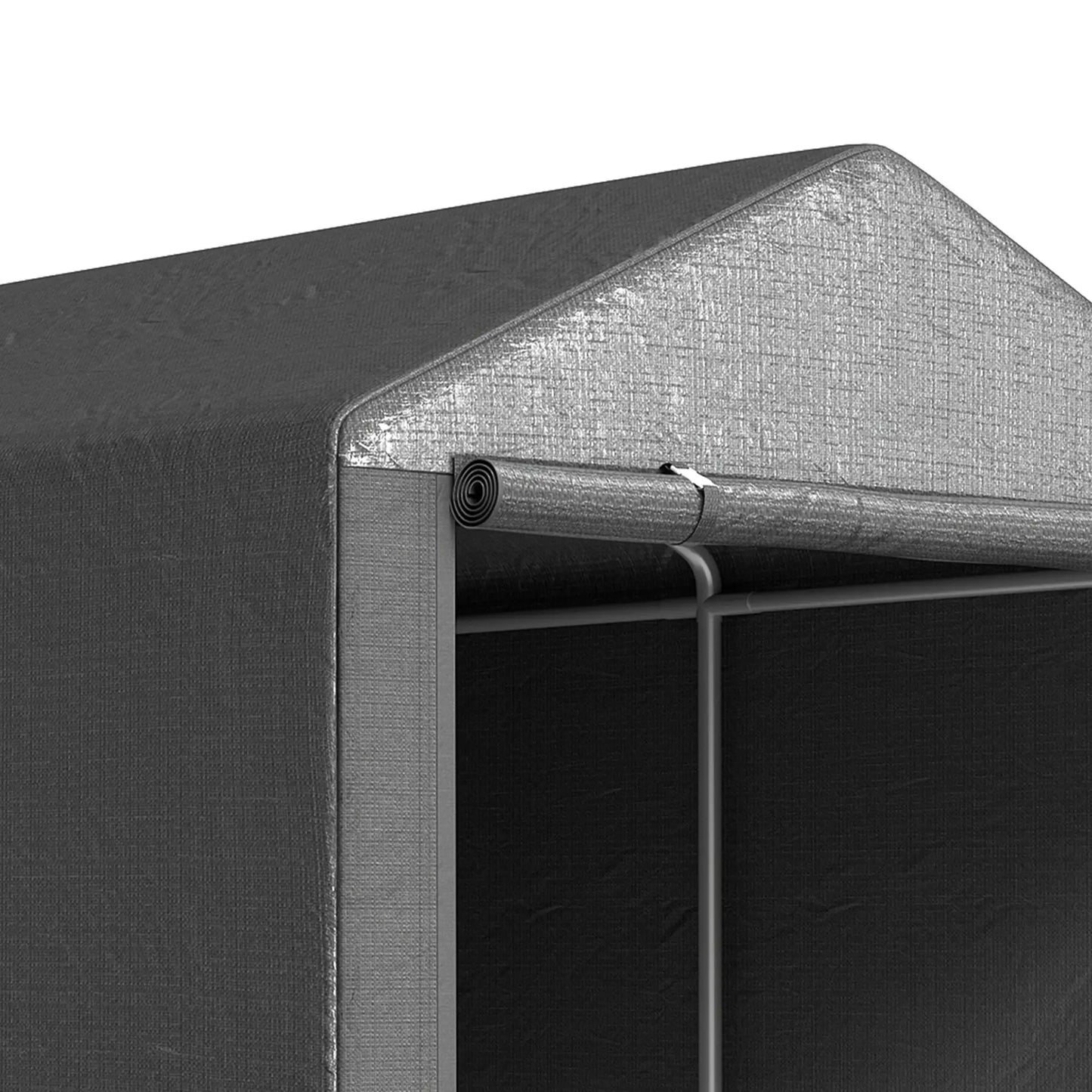 Portable Bicycle Shed, Galvanised Steel Frame, Large Door, Waterproof, Dark Grey Sheds at Gallery Canada