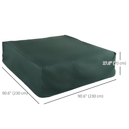 Large Patio Garden Furniture Cover, 90.6" L x 90.6" W x 27.6" H, Green Patio Furniture Covers at Gallery Canada