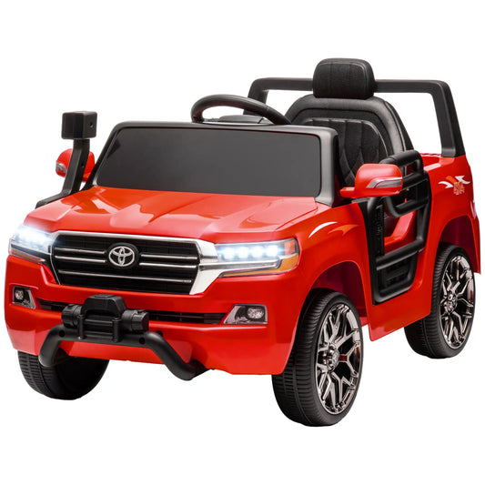 12V Licensed Kids Car, Remote Control, LED Light, Spring Suspension, Red Electric Toy Cars Red at Gallery Canada