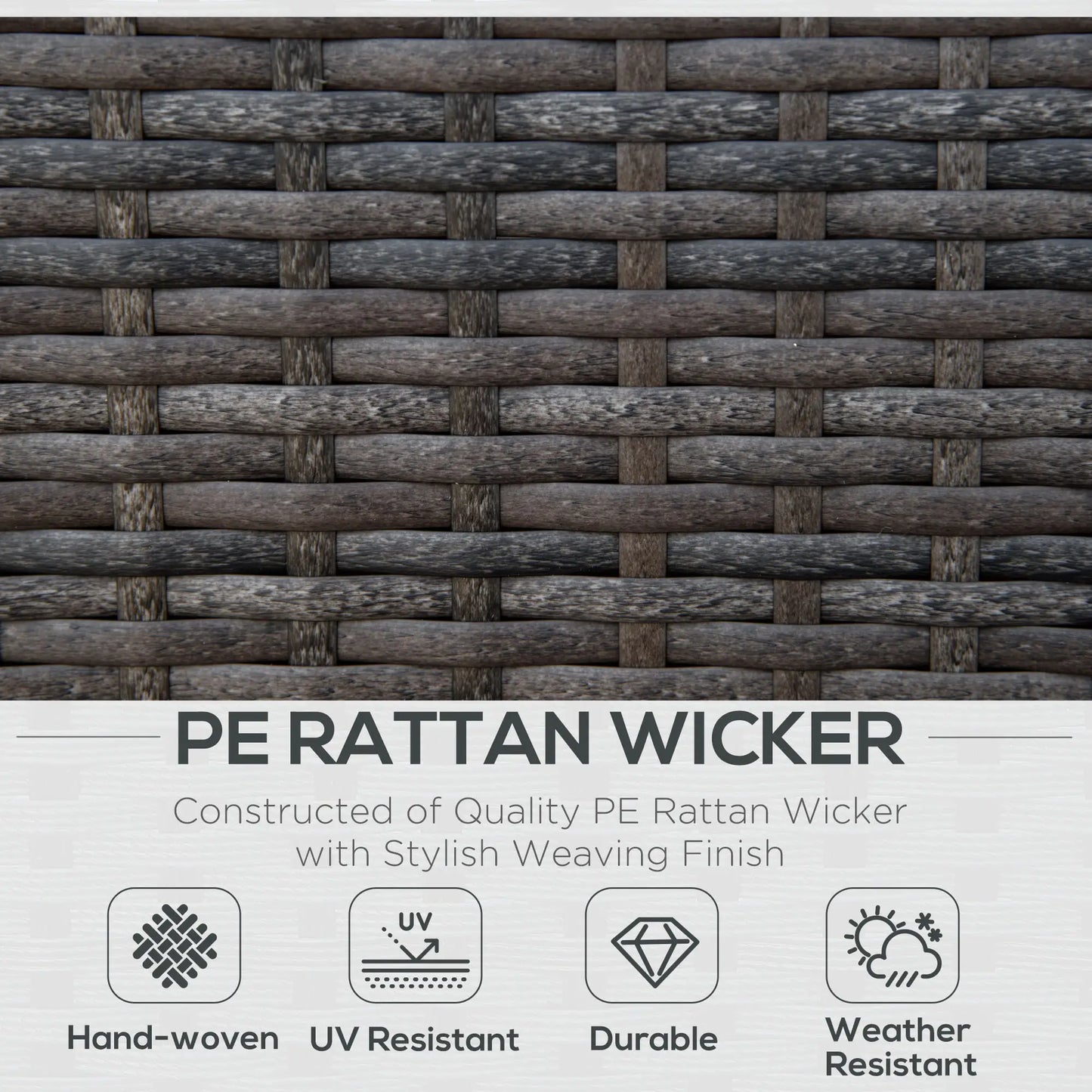 4pc Patio Furniture Set, Aluminum Frame, PE Rattan, 2 Sofas, 1 Loveseat, Coffee Table, Tempered Glass Top, Black, Grey Patio Furniture Sets at Gallery Canada