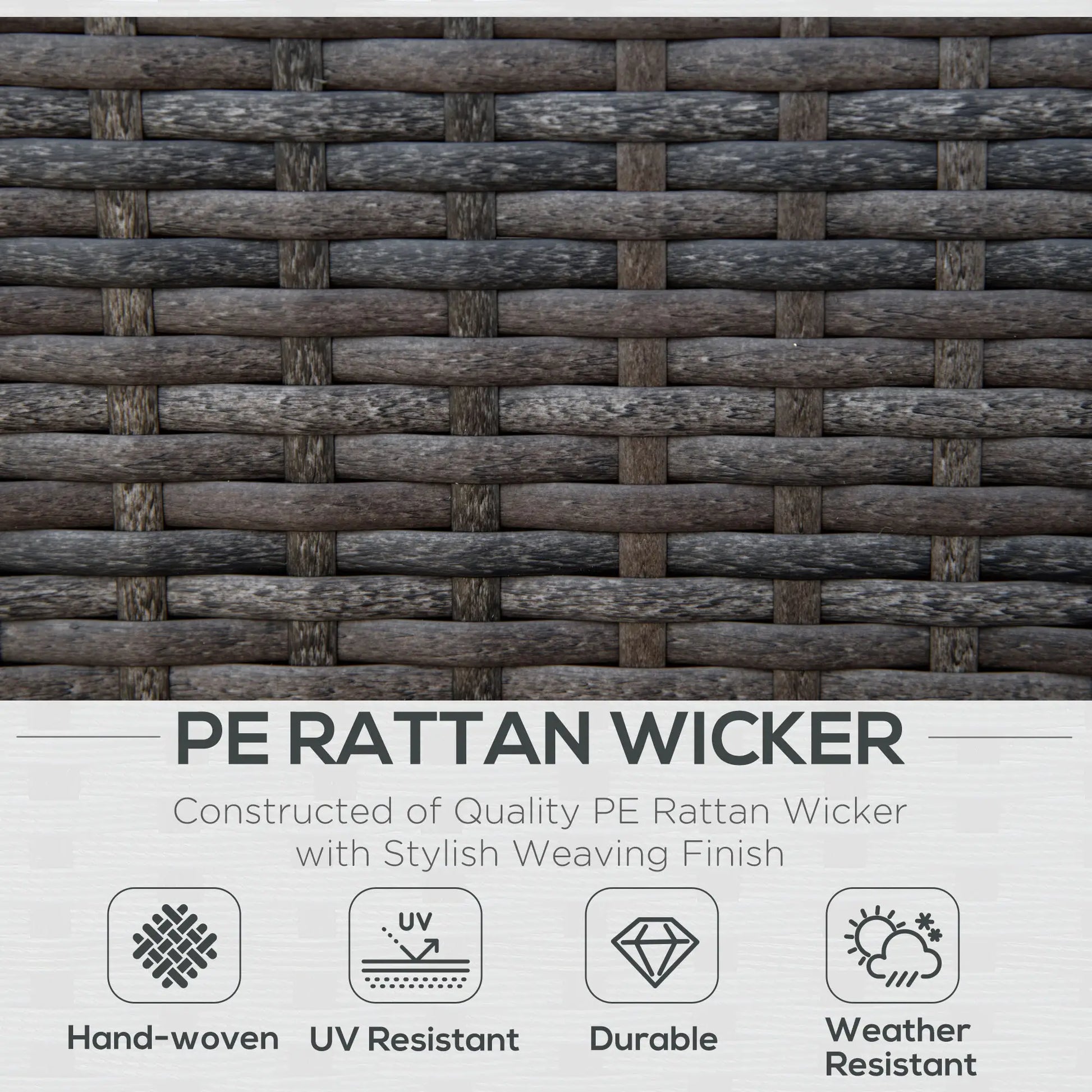 4pc Patio Furniture Set, Aluminum Frame, PE Rattan, 2 Sofas, 1 Loveseat, Coffee Table, Tempered Glass Top, Black, Grey Patio Furniture Sets at Gallery Canada