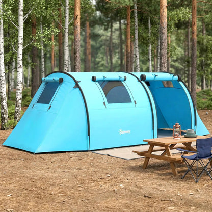 3-4 Person 2 Room Camping Tent, 3000Mm Waterproof, Sky Blue Camping Tents at Gallery Canada