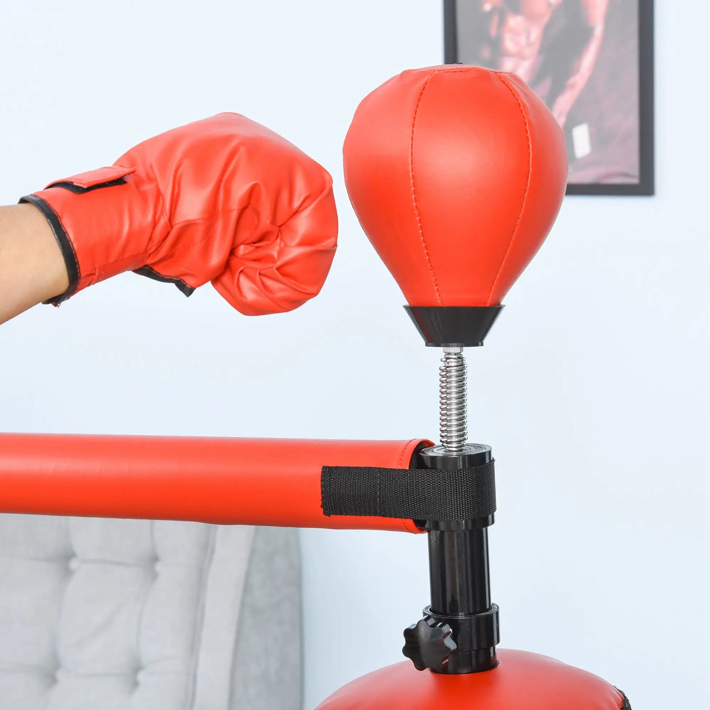 Freestanding Boxing Punch Bag Stand, 360° Rotating Arm, Speed Ball, Adjustable Height Punching Bag Hangers at Gallery Canada