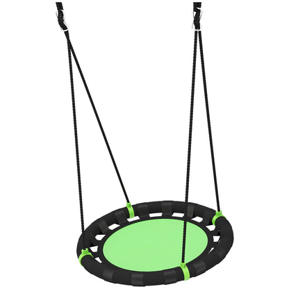 24 Inch Saucer Tree Swing, Adjustable Ropes, Outdoor, Backyard, Green Gym Sets & Swings Green at Gallery Canada