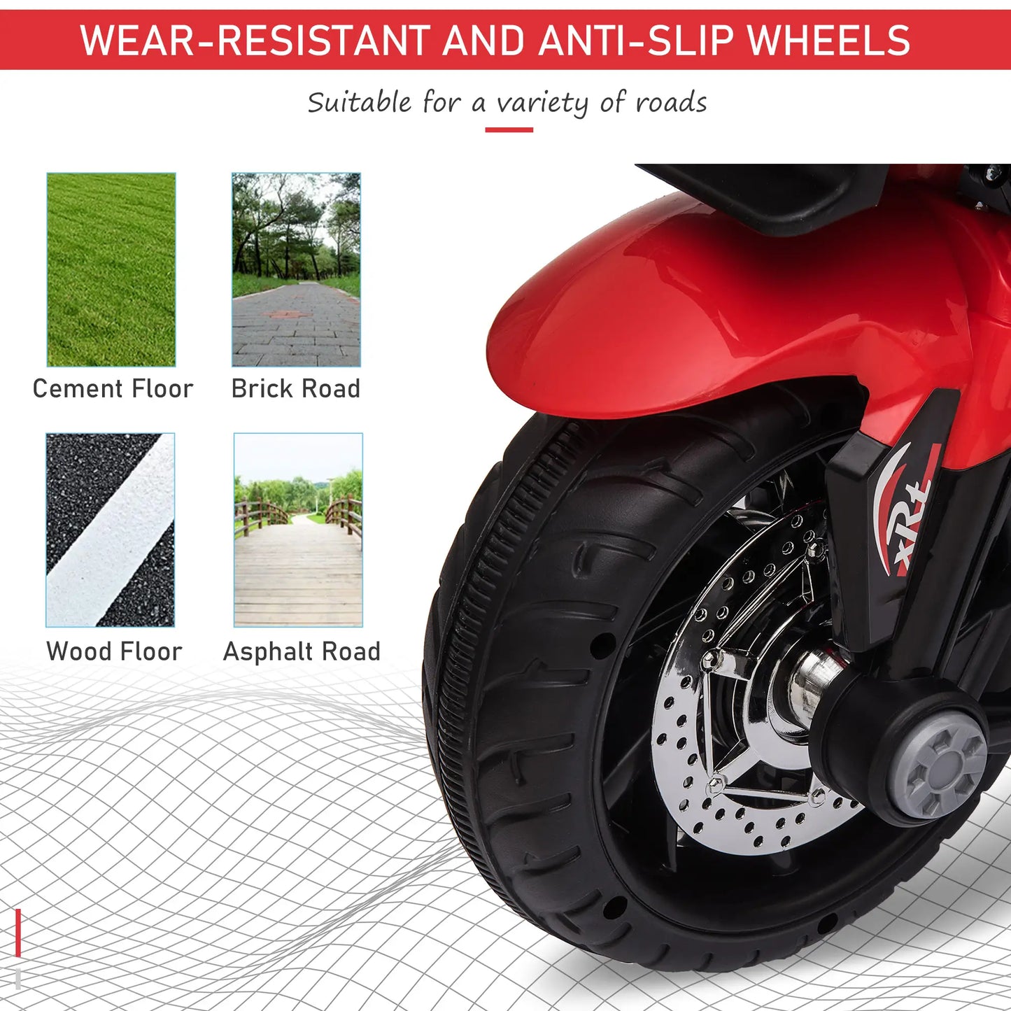 Kids Electric Motorcycle Ride-On Toy, 6V, Red Electric Motorcycles at Gallery Canada