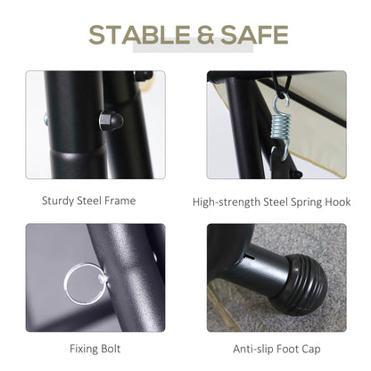 3 Seater Patio Swing Chair, Convertible Cushioned Bed, Outdoor Porch with Canopy Patio Swings with Stand at Gallery Canada