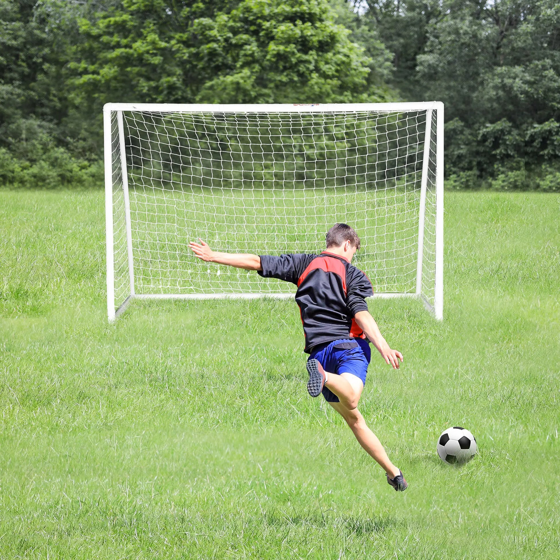 9.8 x 6.6ft Soccer Goal, Portable Practice Net with PE Net Football at Gallery Canada