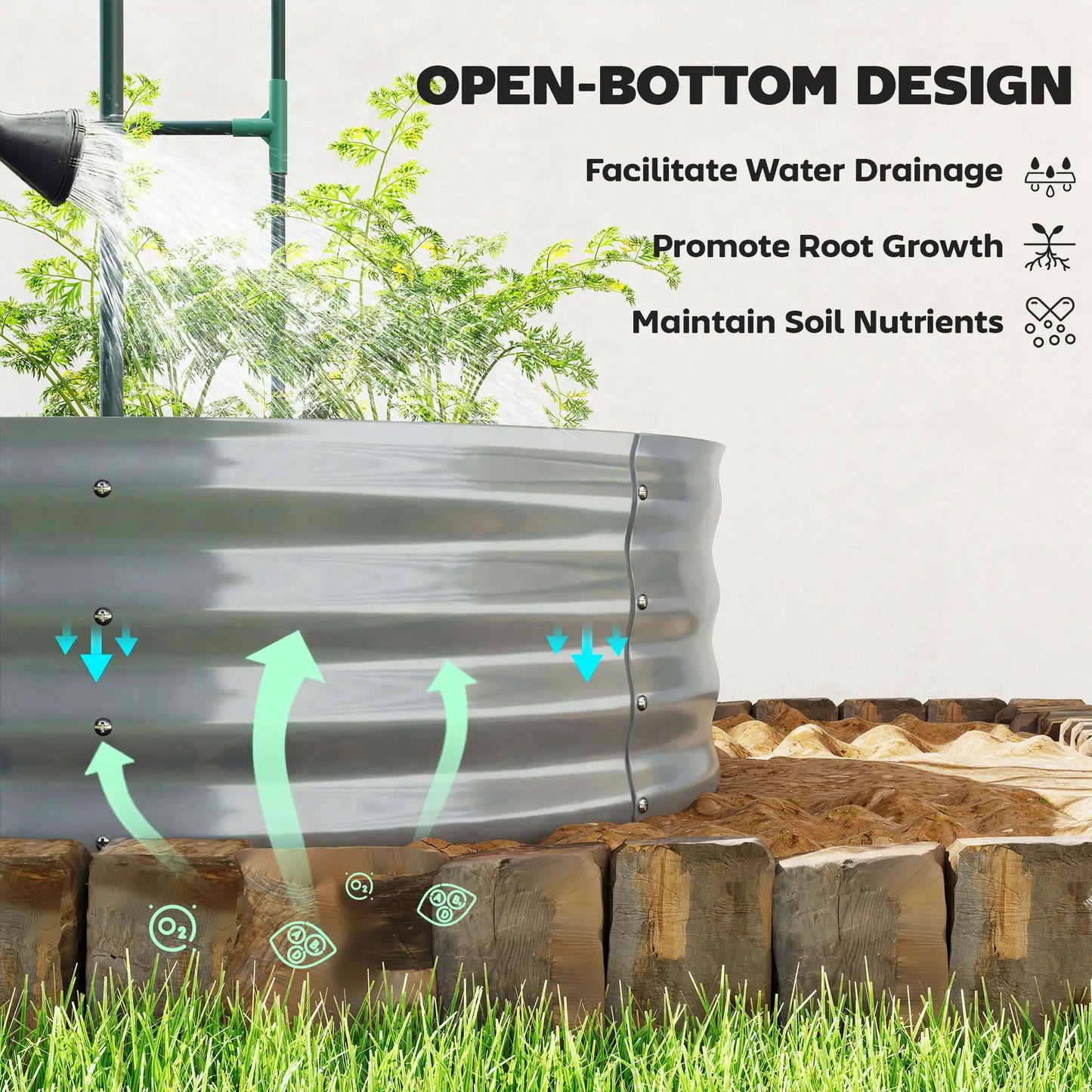 Galvanised Raised Garden Bed With Arched Trellis, 5 x 3 x 6ft, Silver Raised Garden Beds at Gallery Canada