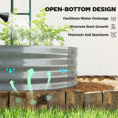 Galvanised Raised Garden Bed With Arched Trellis, 5 x 3 x 6ft, Silver Raised Garden Beds at Gallery Canada