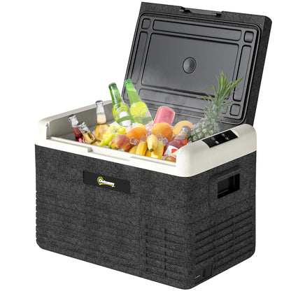 12 Volt Car Refrigerator, 32QT, -68-68 ℉, Portable Electric Cooler Car Coolers Black at Gallery Canada