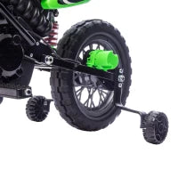 Moto électrique pour enfants 12V, Jouet à rouler, Roues d'entraînement, Vert