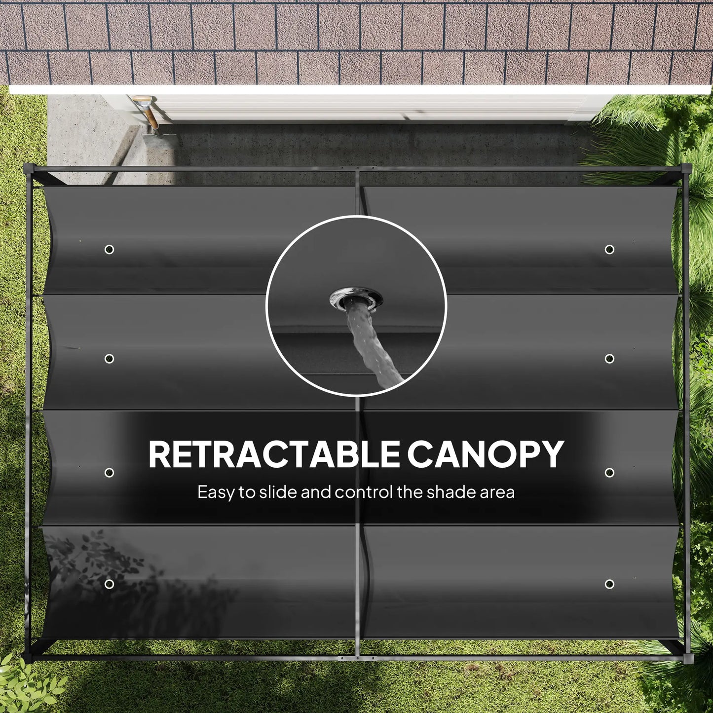 Pergola Shade 10x7, Modern Outdoor Shelter, Black Pergolas at Gallery Canada