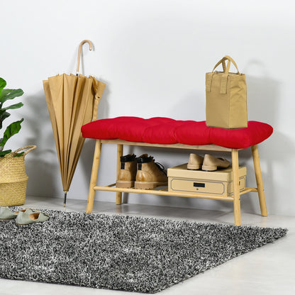 Patio Bench Replacement Cushions, 2 Seater, 43" x 19" x 3", Wine Red Patio Chair Cushions at Gallery Canada