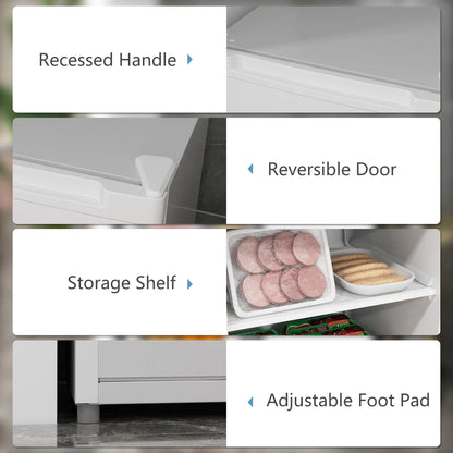 3 Cu.Ft Upright Freezer, Reversible Door, Adjustable Thermostat, White Small Kitchen Appliances at Gallery Canada