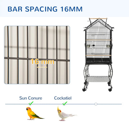 57 Inch Bird Cage for Cockatiel, Conure, Rolling Stand, Pull Out Tray Bird Cages at Gallery Canada