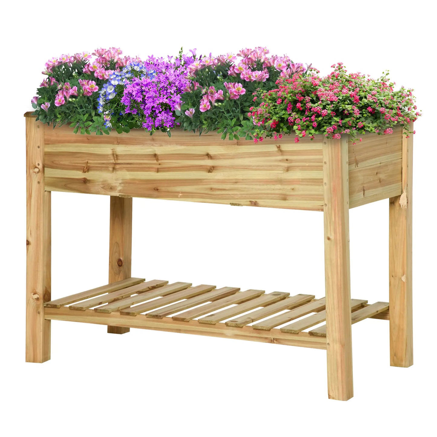 45" x 22" x 33" Elevated Planter Box With Legs, Storage Shelf, Raised Garden Bed Elevated Garden Beds at Gallery Canada