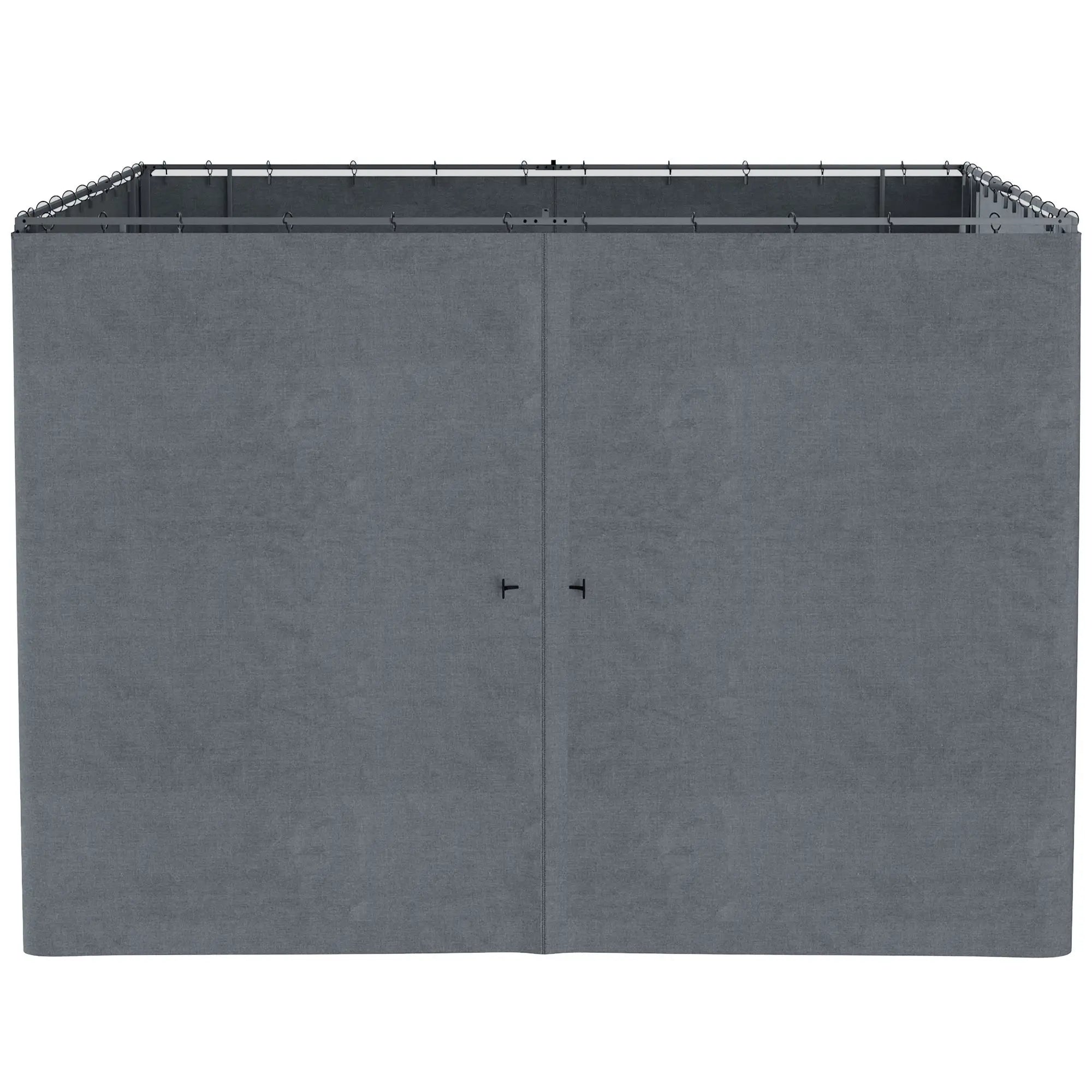 10x10 FT Gazebo Replacement Curtains, 4 Panels Sidewall, Slate Grey Gazebo Sidewalls at Gallery Canada