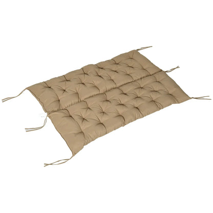 Porch Swing Cushion, Garden Bench Cushion with Backrest, Non-Slip 3-Seater, 59.1" x 38.6", Khaki Patio Chair Cushions at Gallery Canada