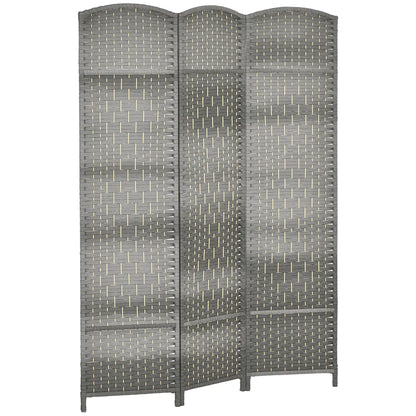 6 Ft Tall Folding Room Divider, 3 Panel Portable Privacy Screen, Mixed Grey Room Dividers at Gallery Canada