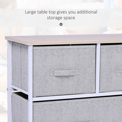 Linen Drawer Cabinet, 5 Removable Drawers, Metal Frame, Adjustable Feet, Grey Storage Cabinets at Gallery Canada