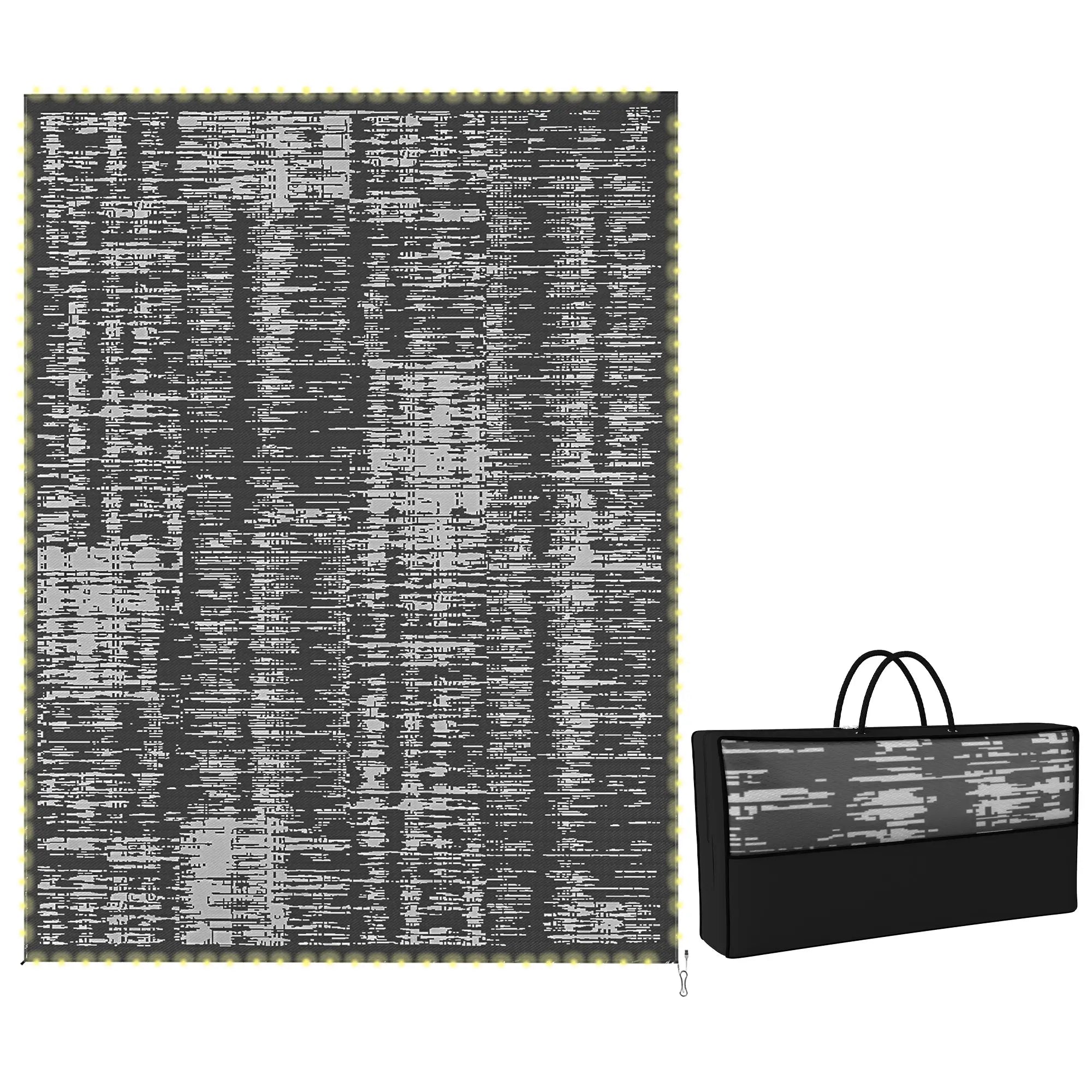 Waterproof Outdoor Camping Rug With LED Lights, 12' x 9' Outdoor Reversible Rugs at Gallery Canada