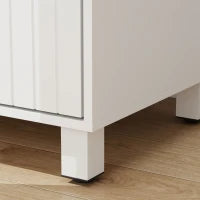 Armoire de classement latérale de bureau, 1 tiroir, étagères ouvertes, blanc