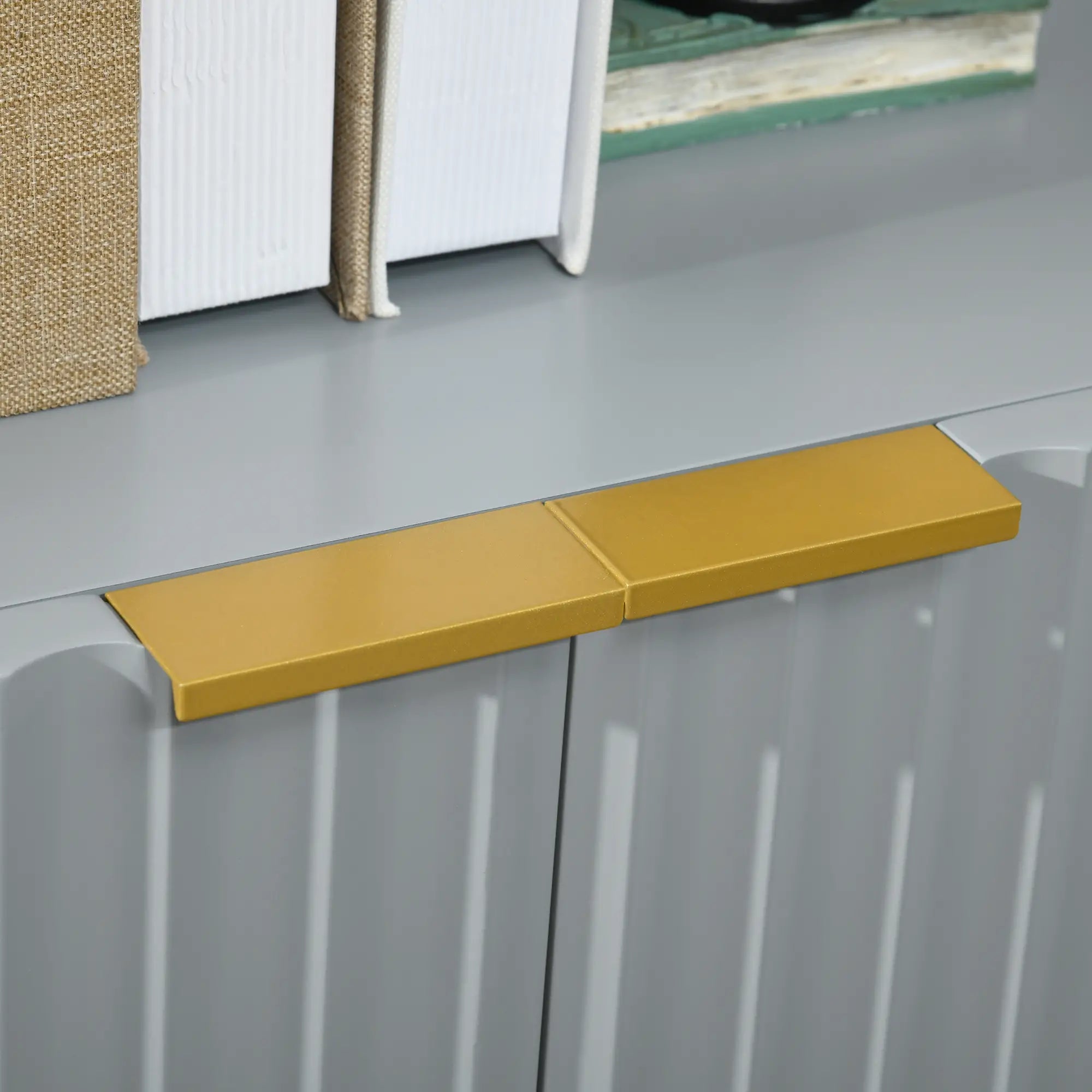 Modern Storage Cabinet, Sideboard Buffet, Gold Legs, Grey Storage Cabinets at Gallery Canada