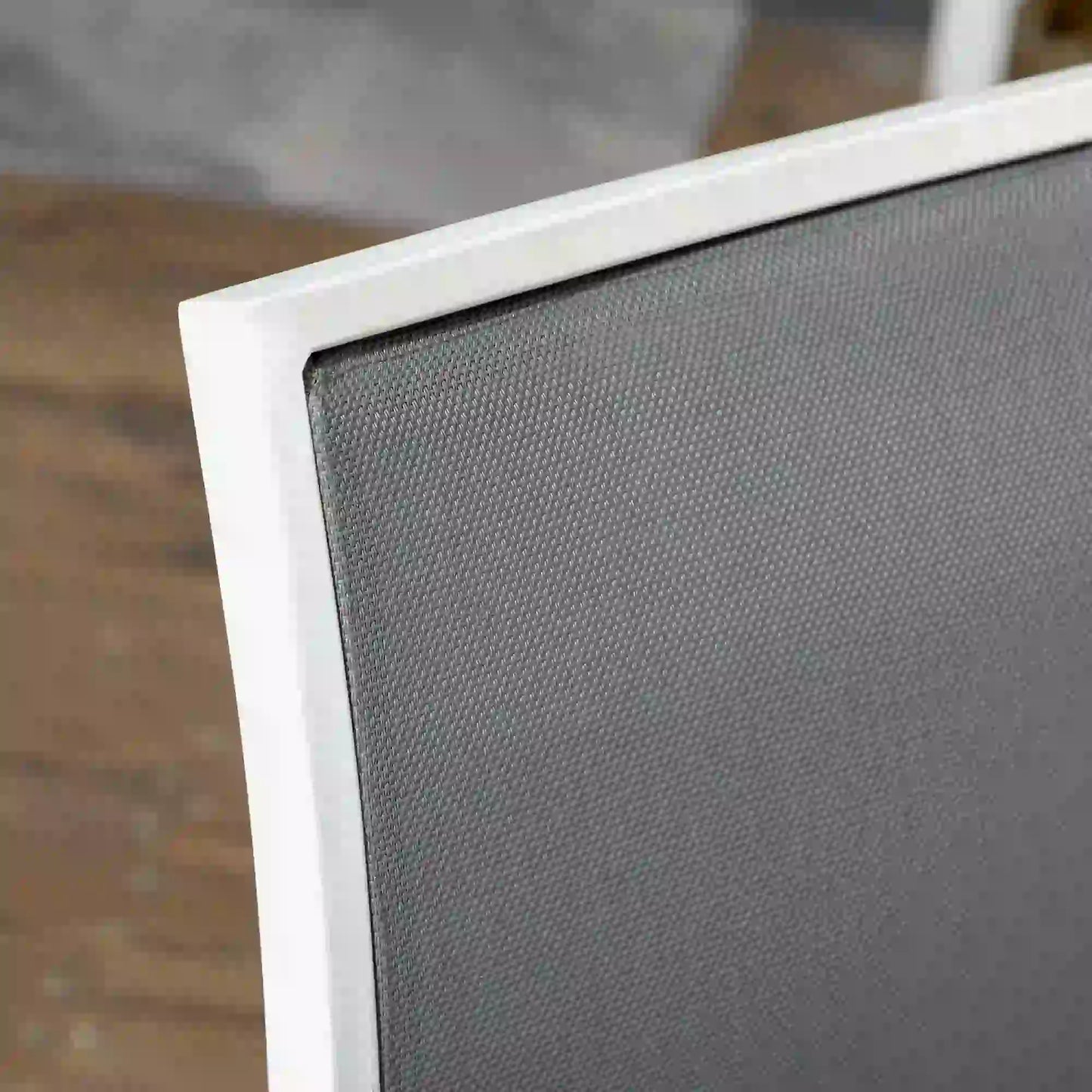 7 Pieces Outdoor Dining Set with 6 Stackable Chairs, Patio Table and Chairs with Plastic Top, Breathable Mesh Seat Back Outdoor Dining Sets at Gallery Canada