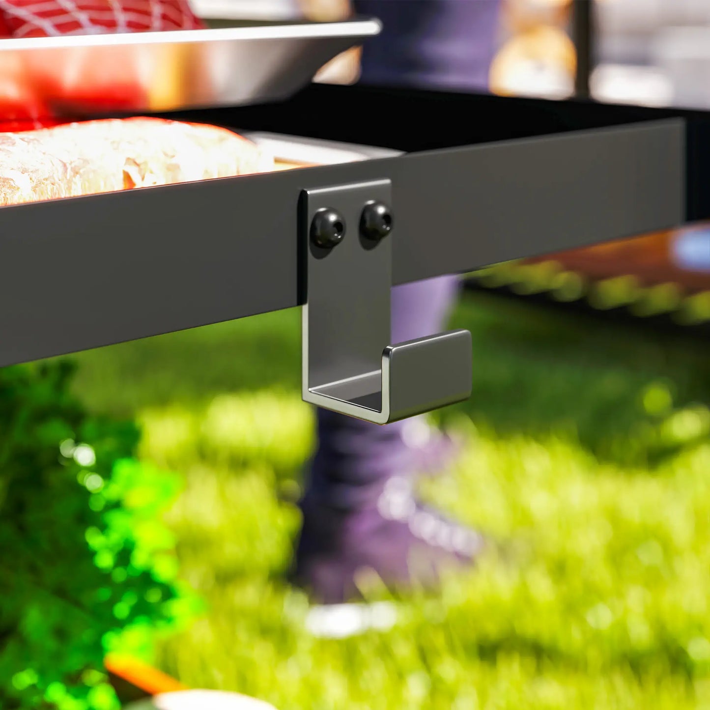 3-Shelf Outdoor Grill Cart, Stainless Steel Top, Movable BBQ Table, Charcoal Grey Outdoor Grill Carts at Gallery Canada