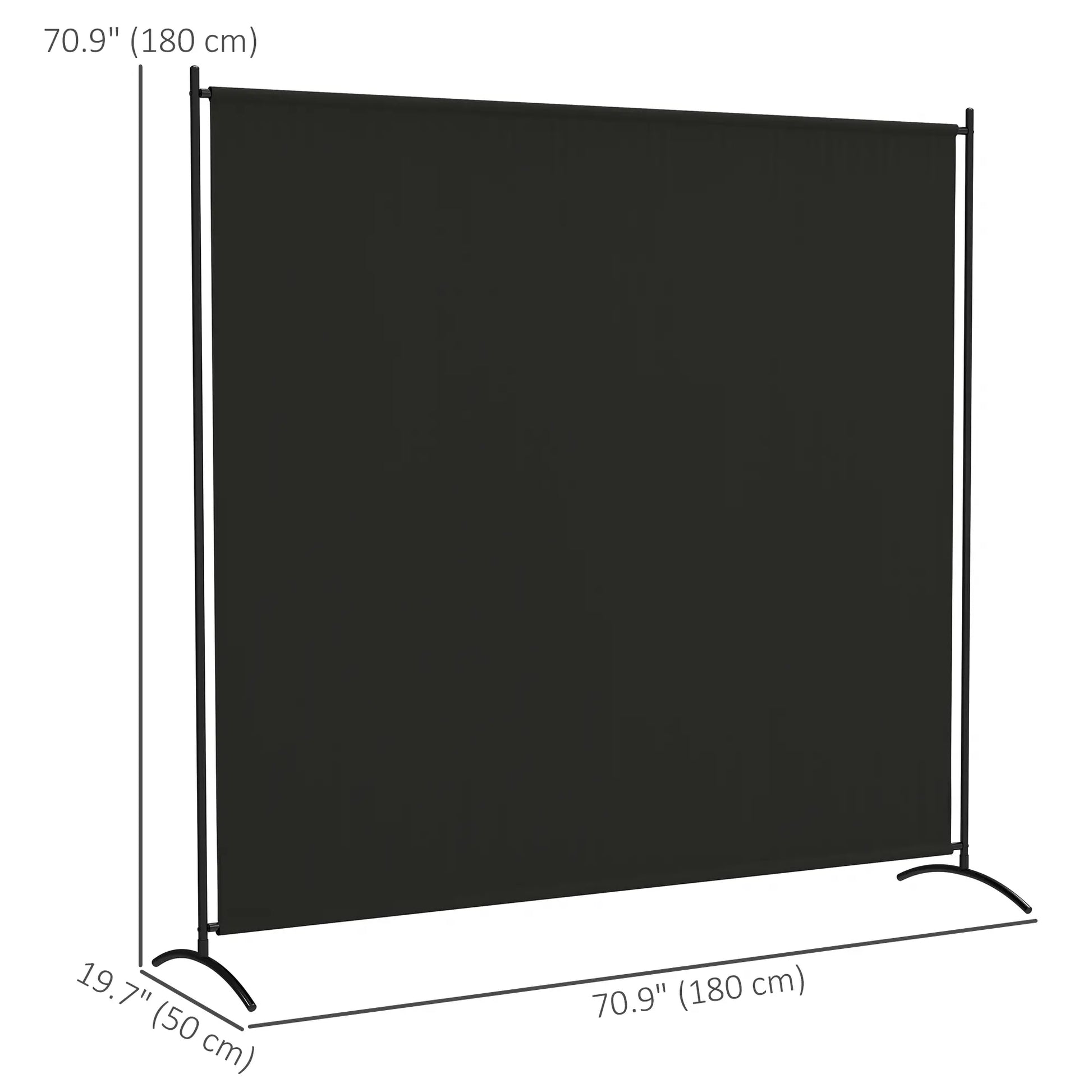 Single Panel Room Divider, UV30+ Privacy Screen, Indoor Outdoor, Black Side Awnings at Gallery Canada