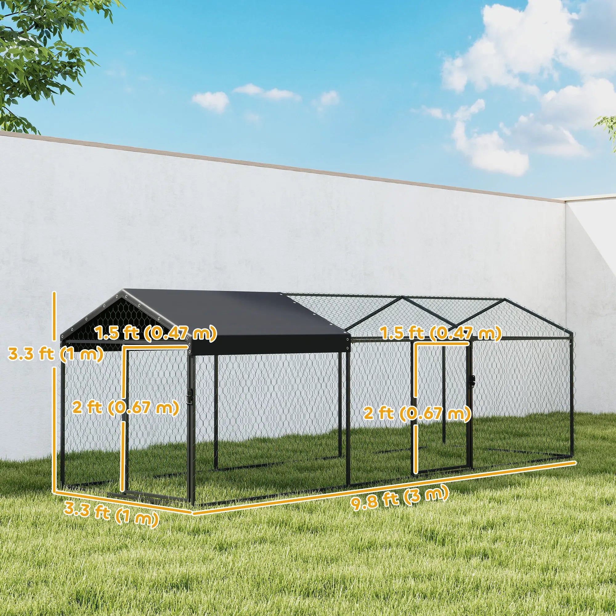 Large Metal Chicken Coop, Waterproof Cover, 3-5 Poultry, Outdoor Cage Chicken Coops at Gallery Canada