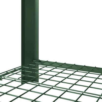 Lit de jardin surélevé vert de 31,5", étagère de rangement, jardinière surélevée, vert