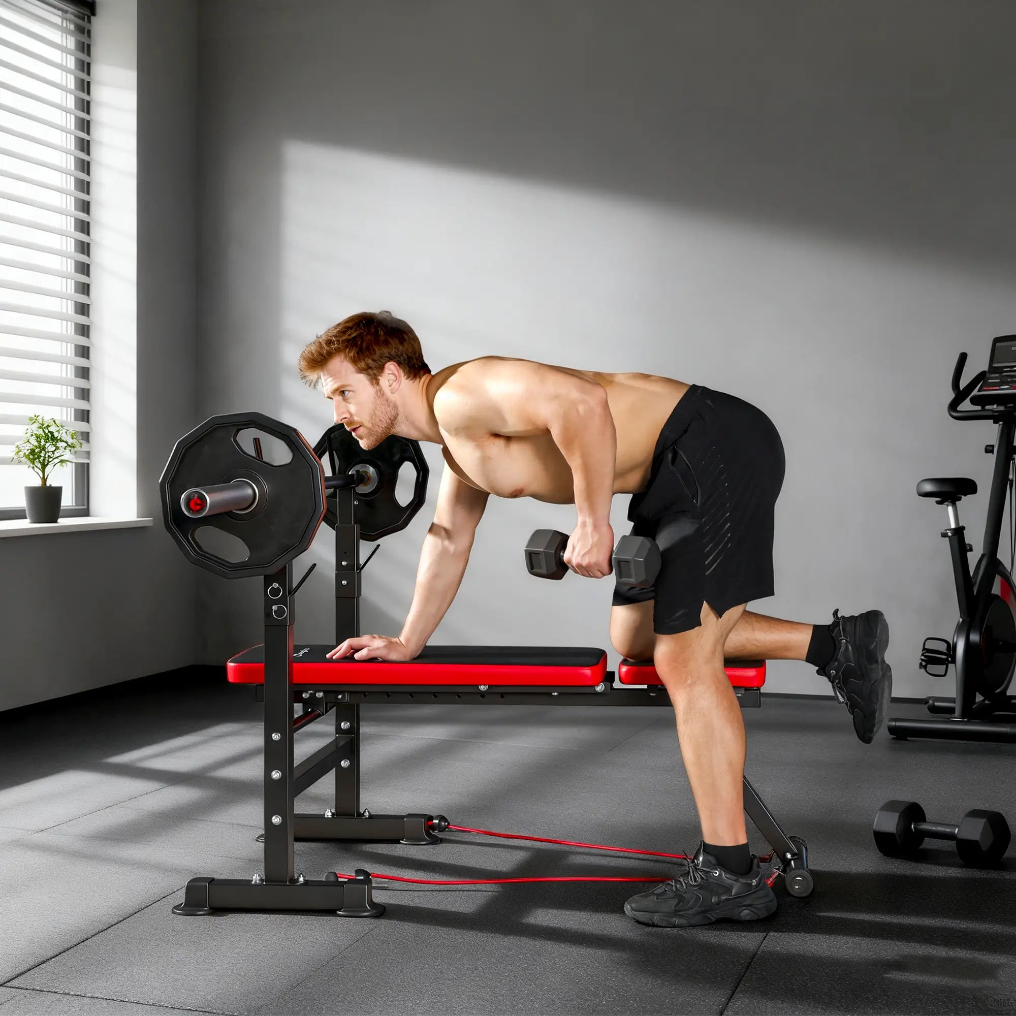 Adjustable Weight Bench with Squat Rack, 660 lbs Capacity Weight Benches at Gallery Canada