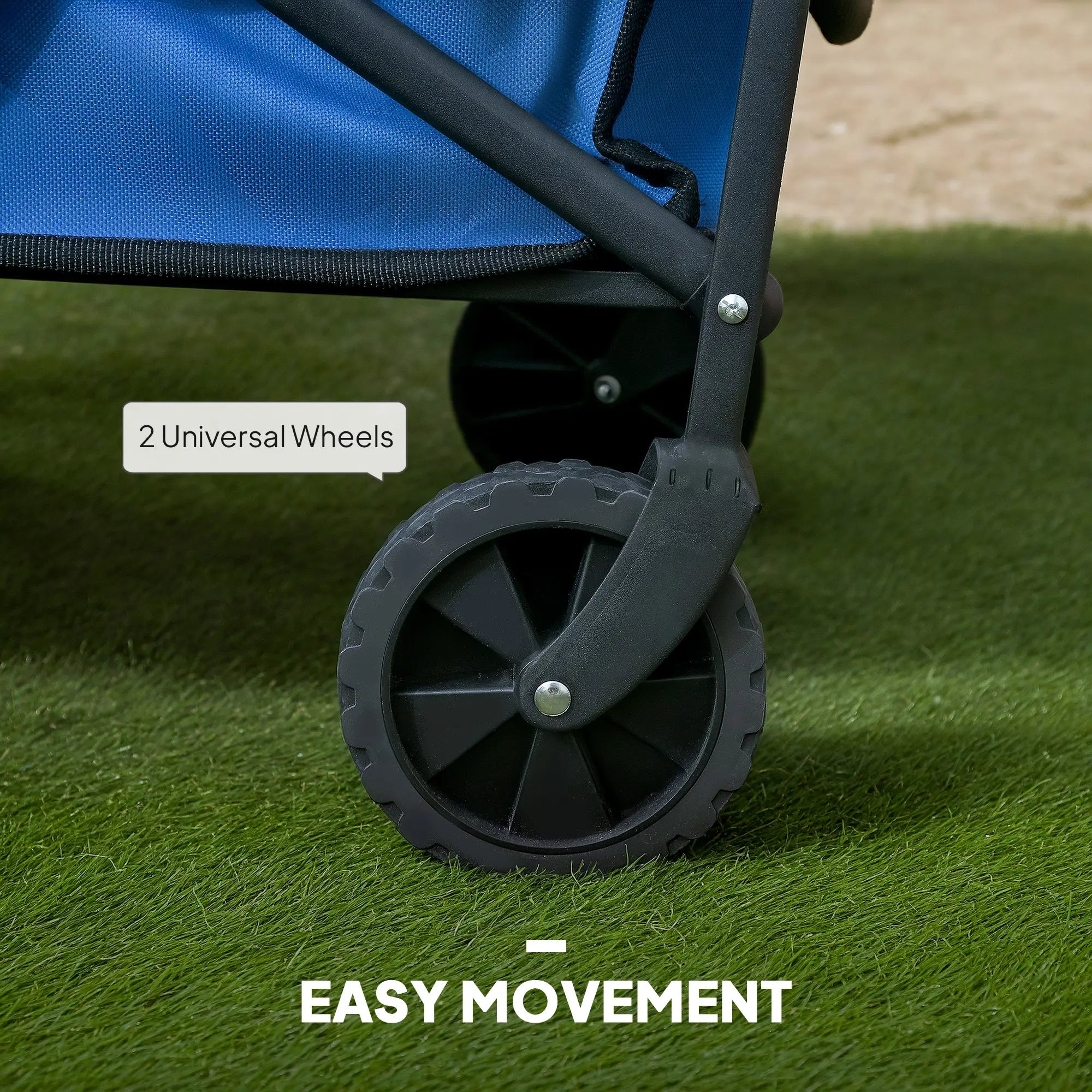 Heavy Duty Collapsible Folding Garden Cart, Universal Wheels, Blue Bike Cargo Trailers at Gallery Canada