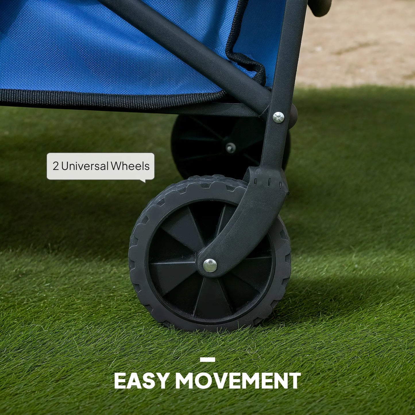 Heavy Duty Collapsible Folding Garden Cart, Universal Wheels, Blue Bike Cargo Trailers at Gallery Canada