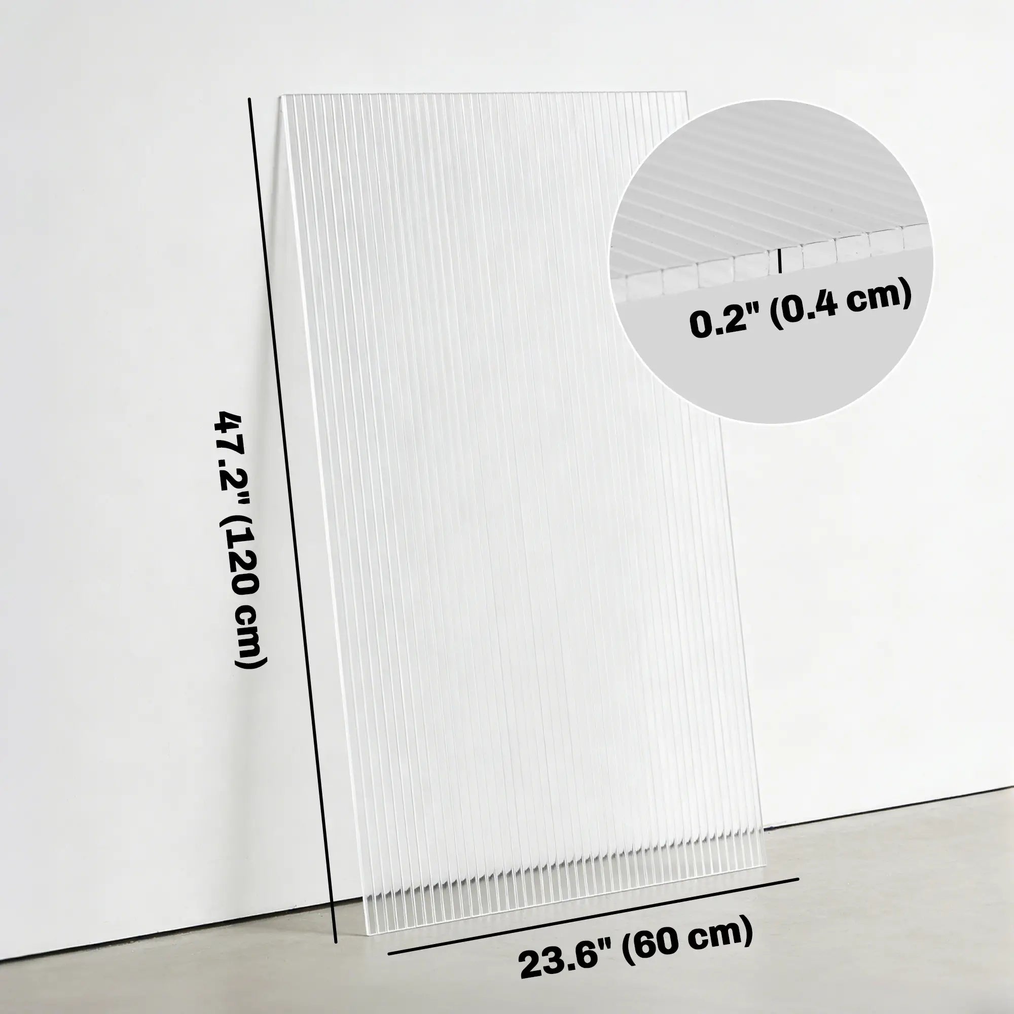 UV Protected Twin-Wall Greenhouse Panels, 47.2