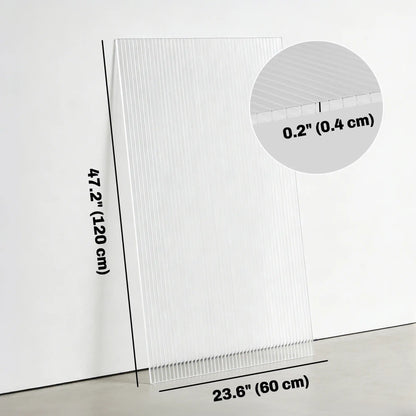 UV Protected Twin-Wall Greenhouse Panels, 47.2" x 23.6", 6 Pack, Clear Greenhouses at Gallery Canada