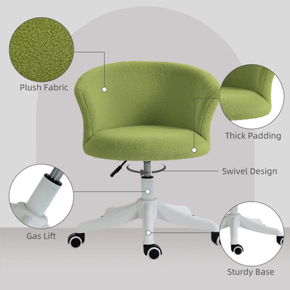 Armless Office Chair, Adjustable Height, Swivel Wheels, Mid Back, Light Green Task Chairs at Gallery Canada