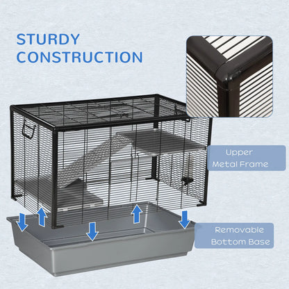 3-Tier Hamster Cage, Guinea Pig Cage, 31.5"x19"x23", Grey Houses & Habitats at Gallery Canada