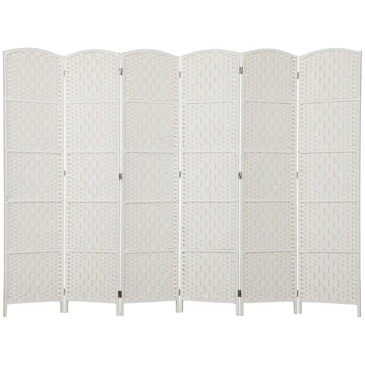 6ft Folding Room Divider, Wooden Frame, Natural Room Dividers White at Gallery Canada
