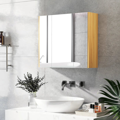 Wall Mounted Medicine Cabinet, Mirror, 3 Doors, Adjustable Shelves, White Mirror Medicine Cabinets at Gallery Canada